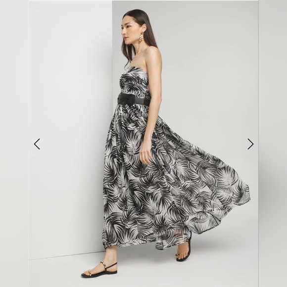 NWT Strap or Strapless Mesh Maxi Dress Plus Size 16 by White House Black Market - Picture 8 of 9